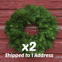 Undecorated Balsam Wreaths - x2 18 inch (Buy 2 with this deal $34.00 each)